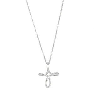 Tiffany Infinity Cross pendant necklace Silver